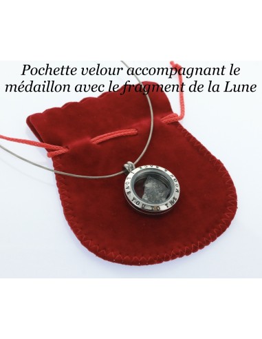 Authentique fragment de la Lune en médaillon