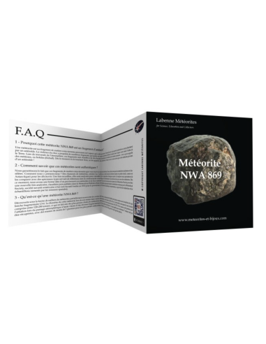 Météorite NWA 869 en éprouvette !