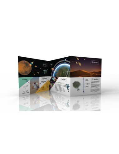 Cadre Avec d'Authentiques Morceaux de la Lune et de Mars