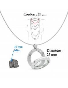 Météorite dans un médaillon 2